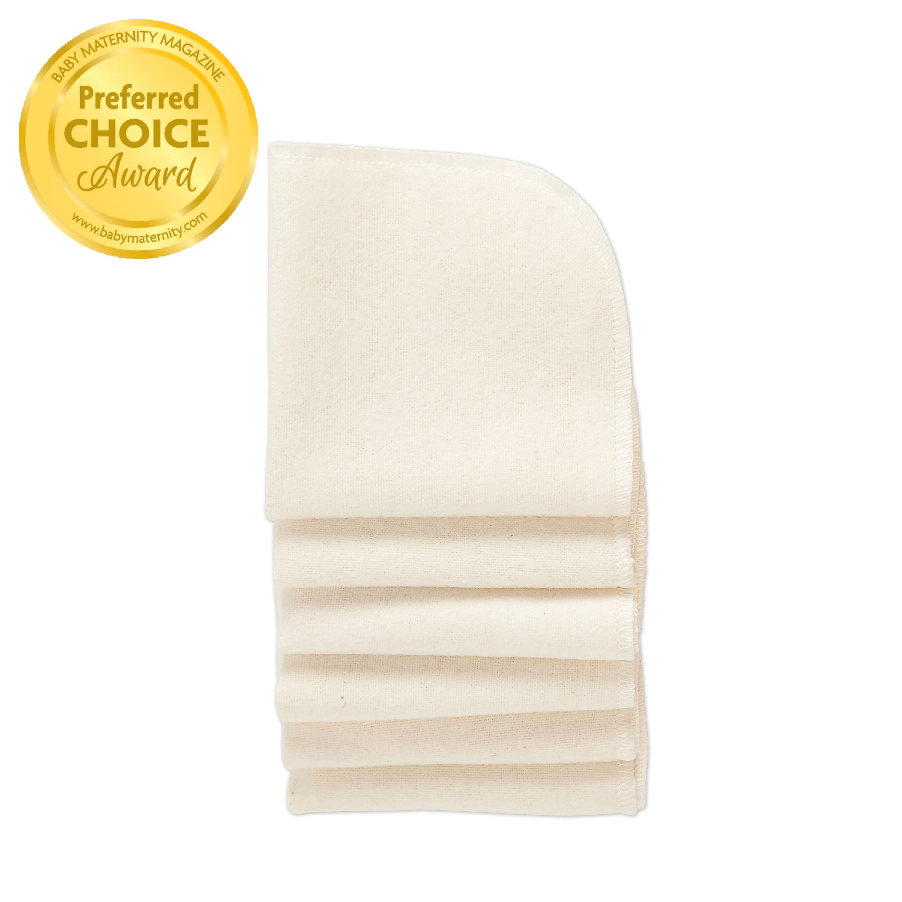 Cotton Washable Baby Wipes 6 Per Package