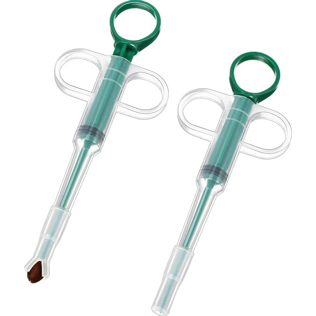 2 uds. Dispensador de pastillas para gatos, dispensador de pastillas para perros, dispensador de pastillas, pistola, tableta, jeringa para mascotas, empujador, punta suave, alimentador de medicamento JAMW Sencillez