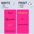 thumbnail image 4 of shiyou-Shipping Labels Stickers, 2"×4" Printable Fluorescent Mailing Labels for Laser/Inkjet Printing- Matte, Permanent Adhesive Sticker (Fluorescent Pink), 4 of 4