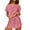 Dusty Rose, variant on Women's Pajama Set Ruffle Sleeves Top and Short Soft 2 Piece Loungewear Set