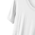 thumbnail image 5 of JSheng Short Sleeved Top for Women Breathable Fashionable Casual Loose Solid Color Round Neck T-shirt Top White M, 5 of 5