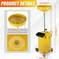 thumbnail image 2 of GARVEE Waste Oil Drain Tank,20 Gallon Air-Operated Waste Oil Drain Change Tank,Portable with 15" Funnel & Wheels,Adjustable Height 38-65",Yellow, 2 of 7
