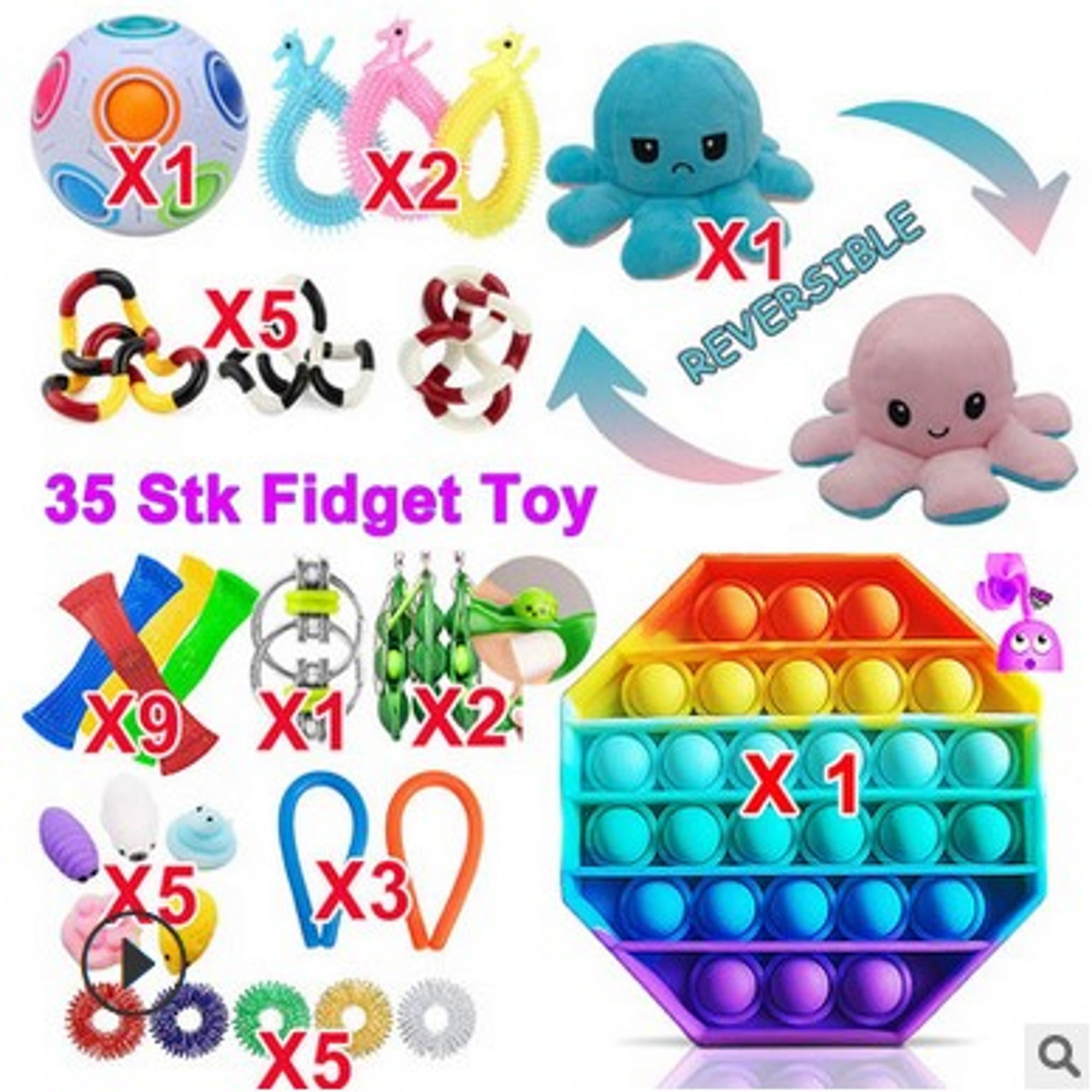 Relieves Stress and Anxiety Fidget Toy for Children... 28 Pack Sensory Toys Set 