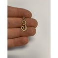thumbnail image 4 of 14K Solid Real Gold Personalized Cursive E Initial Pendant, Available in Different Letters Charm with Diamond Cut Gifts for Her with 18 Inch Gold Chain, 4 of 6