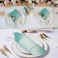 thumbnail image 2 of Turquoise Ombre Cloth Napkins, Modern Gradient Abstract Art Washable and Reusable Dinner Napkins Set of 8, Table Napkin for Kitchen Party Birthday Wedding Hotel Housewarming 20"x20", 2 of 8
