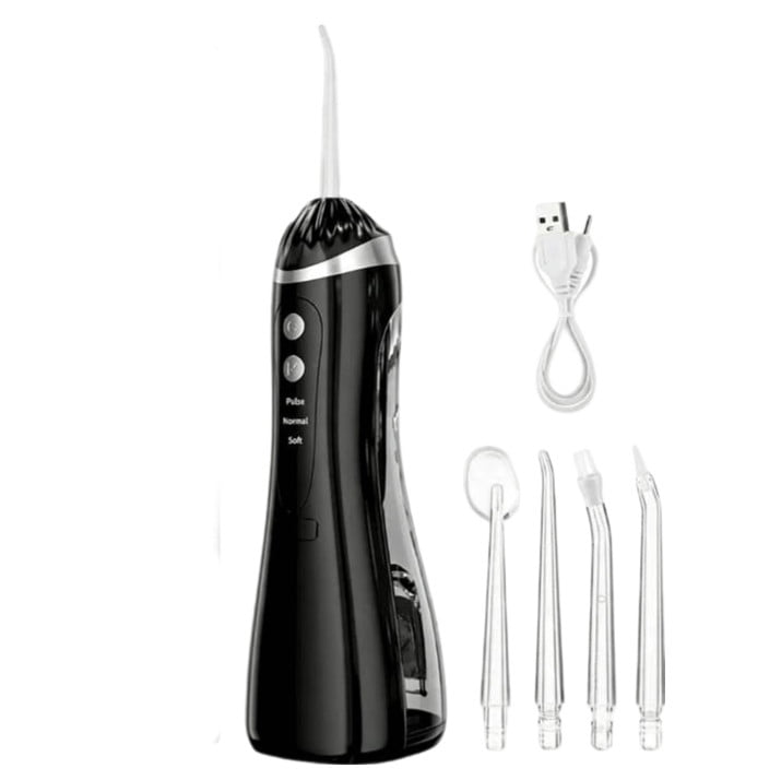 HaoXun Portable Oral Irrigator - Electric Water Flosser for Home Use, IPX7 Waterproof, Rechargeable Battery Powered Teeth Cleaning Device