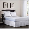 thumbnail image 2 of Ashton Detachable Bedskirt (Full Size, White, 21" Drop) - Easy on/Easy Off Pleated Bed Skirt, 2 of 2