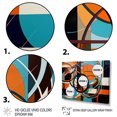 thumbnail image 3 of Designart Large Abstract Shapes framed wall Art, Unleashed Geometry Blue Orange Geometry , Abstract Shapes framed wall art decor, Blue Modern black framed wall art, 32x16 inches black frame, 3 of 5