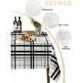 thumbnail image 1 of Sage Green Black Plaid Table Cloth, Farmhouse Green Black Checkered Waterproof Tablecloth for Rectangle Tables, Reusable Washable Fabric Table Cover for Restaurant Kitchen Dining Tables 60"x84", 1 of 5