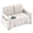 Beige, variant on Craftian 3-in-1 Convertible Futon Sofa Bed, Modern Sleeper Sofa with Pull-Out Bed for Small Place, Beige