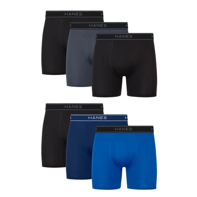 Calzoncillos tipo bóxer Hanes Value Performance para hombre, paquete de 6