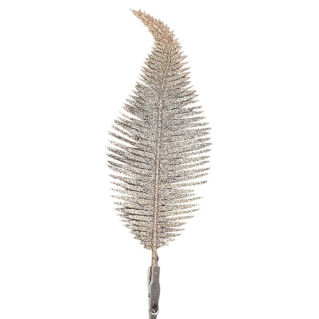Adorno de Navidad con clip para decoración de árbol de Navidad, adornos de plumas con purpurina, oro rosa, 6 uds. Sincero Electrónica