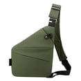 thumbnail image 3 of Bolso bandolera Fernando para hombre mochila de hombro bolso de utilidad bolso cruzado informal Verde Derecha, 3 of 8