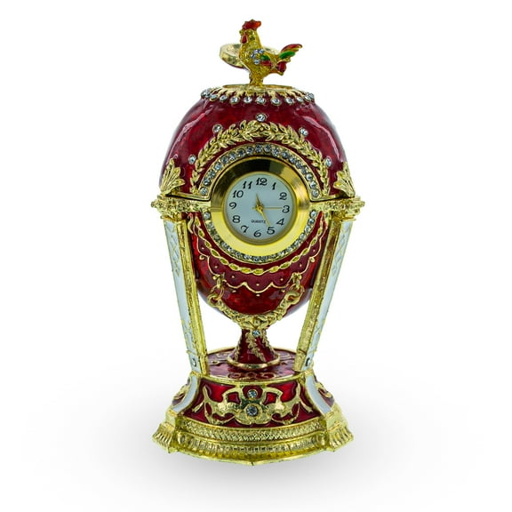 1900 Cockerel Royal Imperial Easter Egg in Red