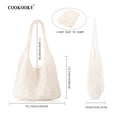 thumbnail image 3 of Bolso de Playa COOKOOKY Tejido para Mujer en Malla Beige, 3 of 7