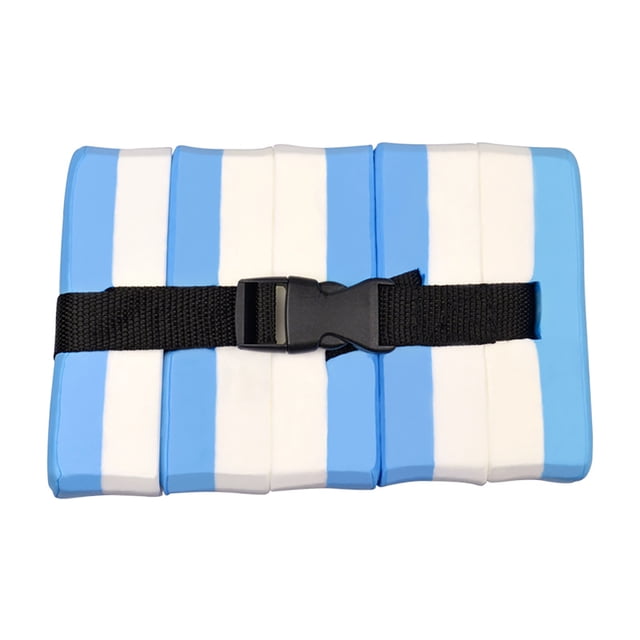 Swimming Training Back Float Buoyancy Board Adjustable Swim Belt for Beginners with EVA Foam Blue Color