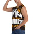 thumbnail image 3 of Disketp Not All Who Wander Are Lost4 Sleeveless Tshirts For Men, Muscle Shirts For Men Dry Fit Tank Top-Large, 3 of 8