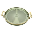 thumbnail image 4 of Raindrops  Tea Tray Decorative Circle for Coffee Table Round Centerpiece Green, 4 of 8