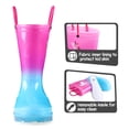 thumbnail image 4 of Kushyshoo Kids Blue Pink Unicorn Light up Rain Boot Size 6 Toddler Girl, 4 of 6