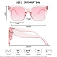 thumbnail image 4 of Gafas de Sol TAOTAOQI Vintage Cuadradas Oversize UV400 para Mujer, 4 of 7
