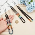 thumbnail image 3 of 3 Pcs 3 Style Beaded Evil Eye Mobile Straps Beaded Phone Charm Wrist Strap Hand of Miriam Mobile Straps Tree of Life Phone Chain Strap Keychain for Keychain Cell Phone String Strap 9.9 inch, 3 of 6