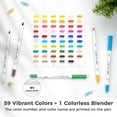 thumbnail image 3 of Rotuladores para colorear Ohuhu, 60 colores, punta fina con doble pincel, 3 of 9
