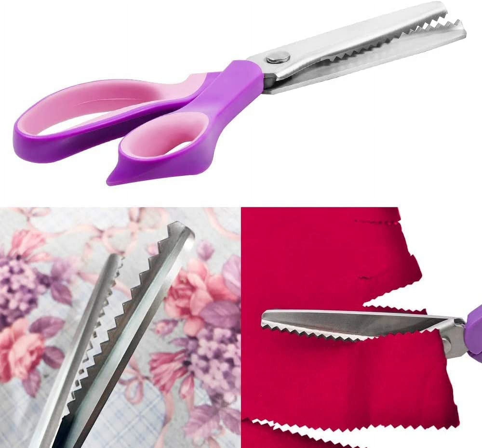 Fabric Decorative Edge Pinking Shears Scissors In Box- Large Scallop cut 3  5 7mm