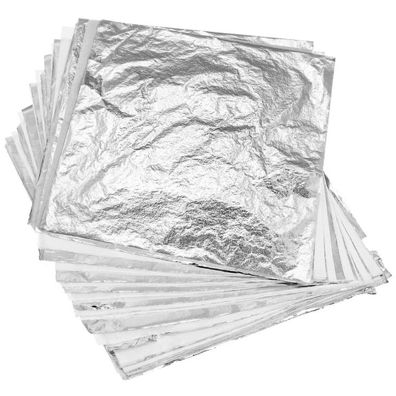 Silver Leaf Sheets 100 Sheet Gilding Foil Imitation Silver Foil For Crafts Gilding Crafting