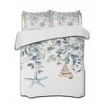 thumbnail image 2 of Green Teal Eucalyptus Full Size Down Alternative Comforter, Lightweight Comforter Quilt Bedding Set with Pillow Shams Coastal Summer Starfish All Seasons Bed Comforter Duvet Insert 78"x90", 2 of 7