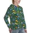 thumbnail image 6 of Lsque Forest Flora And Fauna Pattern Casual Women's Hoodie,Hooded Sweatshirt with Kangaroo Pocket,Pullover Hoodie with Eye-catching Drawstrings-X-Large, 6 of 7