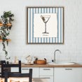 thumbnail image 3 of Stupell Industries Contemporary Martini Summer Stripes Brown Floating Frame Canvas Art, 25 x 25, by Susan Jill, 3 of 8