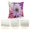 thumbnail image 4 of SHANXI Throw Pillow Covers Flowers Purple Print Cushion Cover Soft Pillow Cases for Home Sofa Bed Chair Car Office Decorative 22x22in, 4 of 5