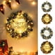 thumbnail image 1 of Navidad en casa, Wreath con decoraciones doradas, conos de pinaster, ideal para hogar hotel, decoracin de vacaciones, alta resistencia, fcil instalacin, resistente al clima, para exteriores,, 1 of 6