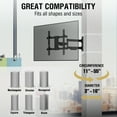 thumbnail image 2 of CondoMounts No Drill Full Motion Small Pillar TV Mount fits upto 70" TV, 2 of 7