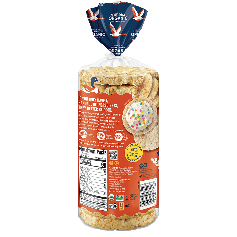 (Pack of 6) Lundberg Organic Salted Caramel Brown Rice Cakes, 10.5 oz