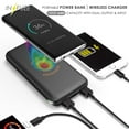 INFUZE Qi Wireless Portable Charger for REVVL V+ 5G External Battery