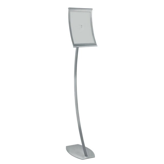Curved Metal Floor Sign Holder 8.5"W x 11"H