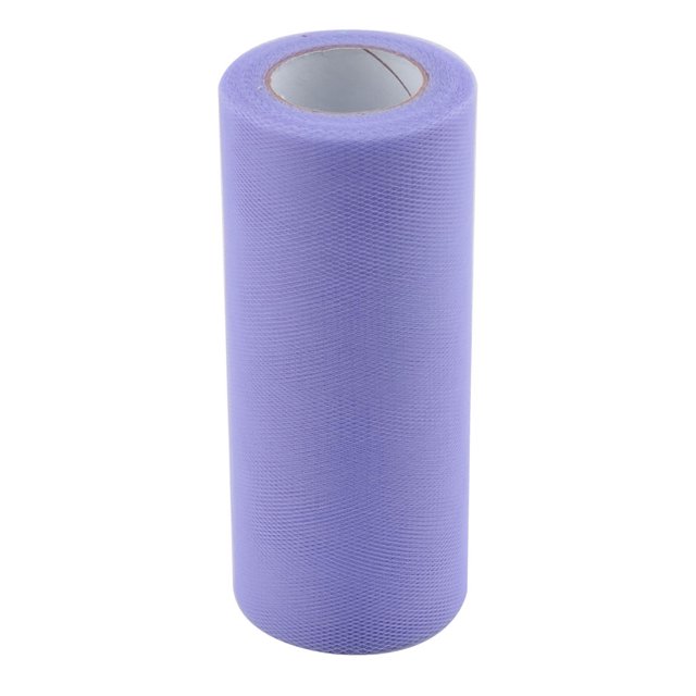 Banquete de boda Caja de dulces de poliéster Decoración DIY Rollo de carrete de Púrpura claro 6 pulgadas x 25 yardas Púrpura claro Unique Bargains cintas