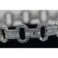 thumbnail image 2 of 13 CT Baguette &Round Cut White Moissanite 14K White Gold Plated Tennis Bracelet, 2 of 3