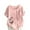 Pink, variant on JSheng Womens Casual Linen Tops Summer Classic Print V-Neck Button Down T-Shirts Loose Short Sleeve Blouses Pink L