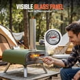 thumbnail image 5 of BIG HORN OUTDOORS 16 Inch Pellet Pizza Oven Outdoor, Wood Pellet Pizza Stove with Pizza Stone for Backyard, Camping, Green, 5 of 7