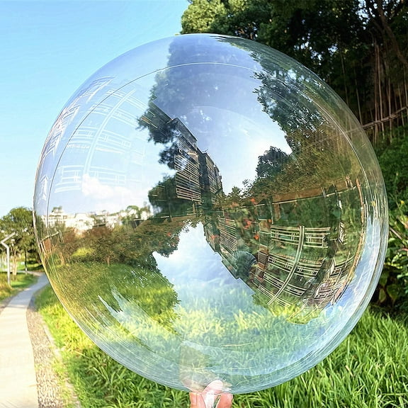 Limei 10 Packs, 20 Inch Helium Style Transparent Bubble Clear Balloons for LED Light Up Balloons, Gifts for Christmas,Wedding,Birthday Party Decorations (LED String Not Included)