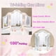 thumbnail image 4 of QinaQin Tocador infantil con luces, espejo, silla y repisas, diseño 2 en 1 tipo princesa para niñas pequeñas con espacio de almacenamiento, 4 of 7