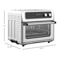 thumbnail image 5 of HOMCOM Horno tostador freidora de aire, encimera de horno de convección 8 en 1 de 21 cuartos, asar, tostar, deshidratar, descongelar y freír al aire, accesorios incluidos, 1800 W, acabado en acero ino, 5 of 5