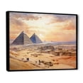 thumbnail image 2 of Designart "Pyramid Of Giza In Desert Splendor" Egypt Floater Framed Wall Art Living Room, 2 of 5