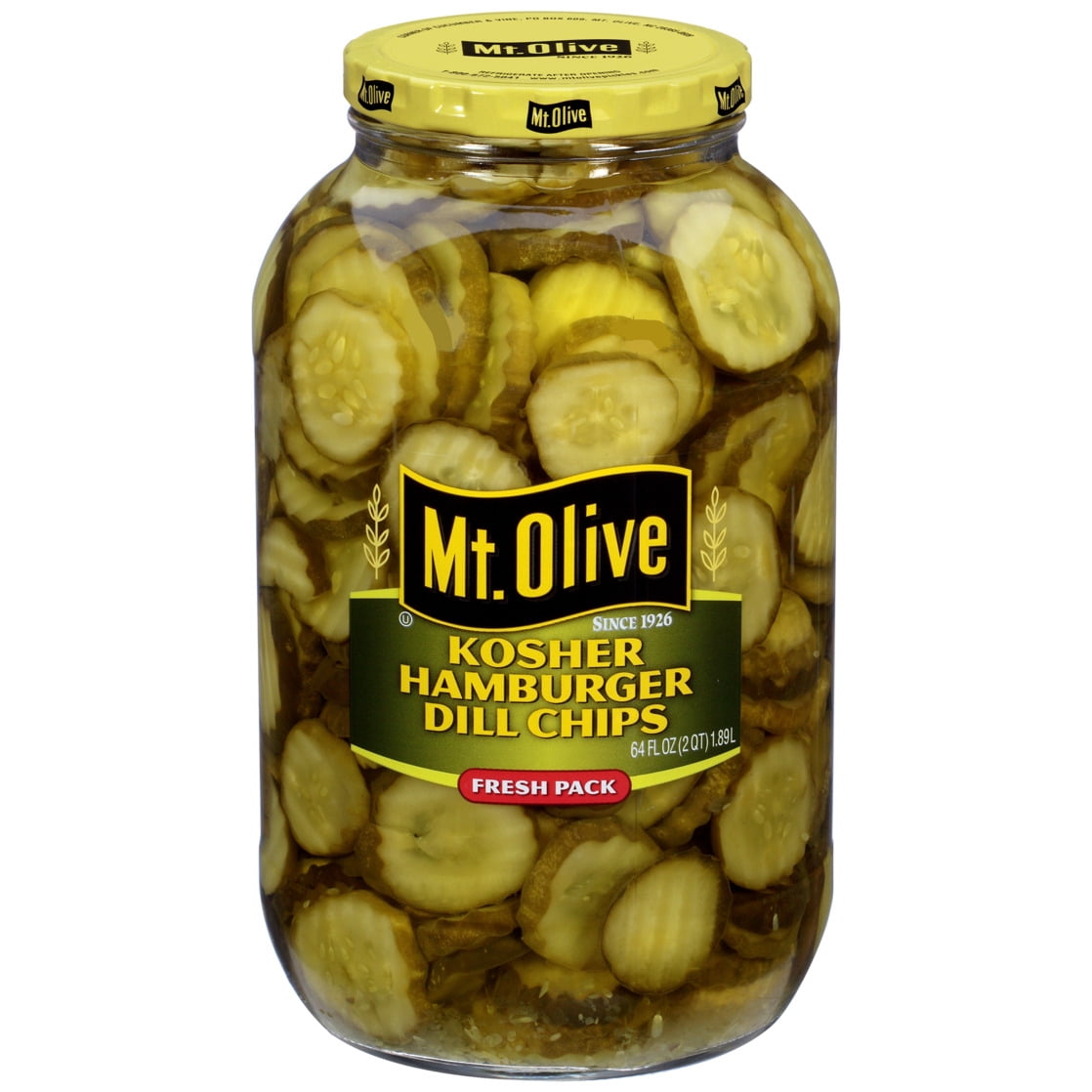 Mt. Olive Kosher Hamburger Dill Chips Fresh Pack - 64 fl oz jar