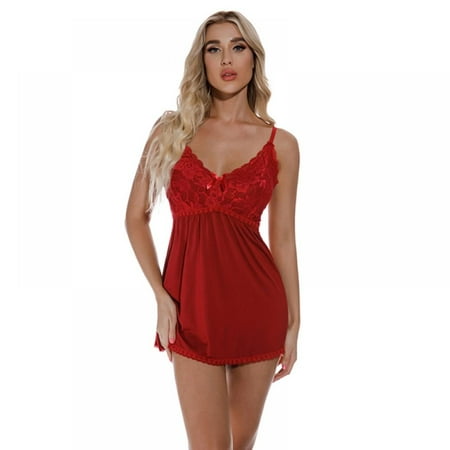 

Women s Chemise Nightgown Babydoll Soft Sleepwear Lace Lounge Dress