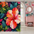thumbnail image 2 of Manfei Boho Flowers Shower Curtain 72Wx72L,Hawaiian Tropical Botanical Bathroom Curtain, 2 of 6