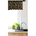 thumbnail image 3 of Ambesonne Carnival Valance Pack of 2, Dancing Women in Flag Hues, 54"X18", Charcoal Grey Multicolor, 3 of 4