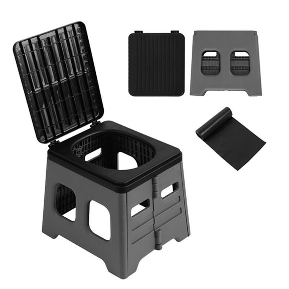 Elainilye Portable Camping Toilet, Folding Travel Potty, Waterproof Seat for Adults, Road Trips, Hiking